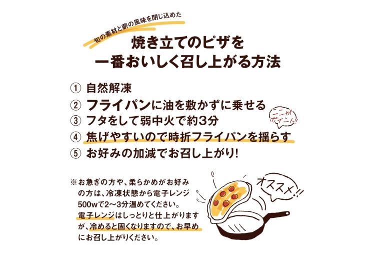 冷凍ピザのあたため方